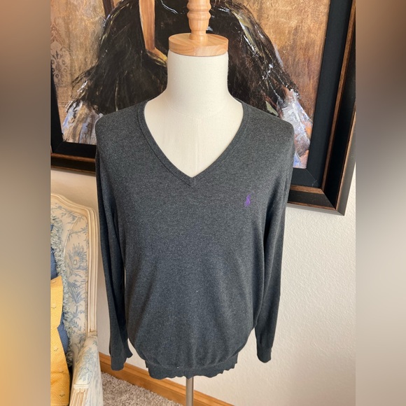 Polo Ralph Lauren Other - Polo Ralph Lauren Gray Sweater Pima Cotton Size L